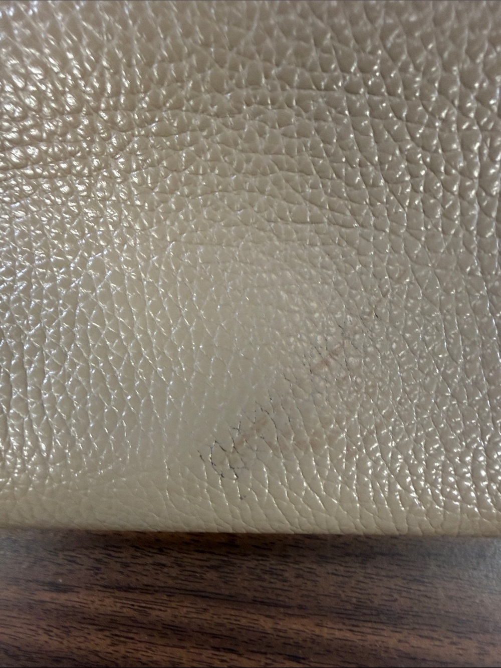 Classic Neutral Italian Leather Tote Bag - Taupe - Picture 8 of 8
